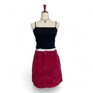 Abercrombie & Fitch Corduroy Skirt Red Size S Women's